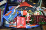 MISC. CHRISTMAS DECORATIONS IN BIN