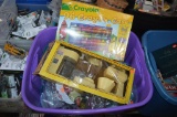 VINTAGE TOYS, MIXED, IN PURPLE BIN