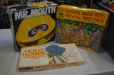VINTAGE BOARD GAMES AND PUZZLES IN BIN