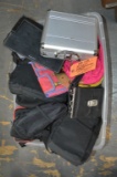BIN FULL OF ASSORTED PURSES AND CASES