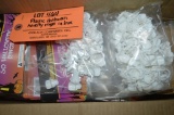 BOX FULL OF ASSORTED PLASTIC HALLOWEEN NOVELTY RINGS, IN BOX