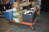 4' FLAT CART, HEAVY DUTY, ORANGE DECK