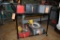 BLACK CART WITH TWO SHELVES,