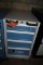 LISTA GRAY/BLUE FOUR DRAWER CABINET ON CASTERS WITH