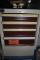 LISTA GRAY/MAROON FOUR DRAWER CABINET,