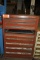 RED EIGHT DRAWER CABINET, 27 3/4
