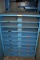 BLUE 18 COMPARTMENT PIGEON HOLE FILING CABINET,