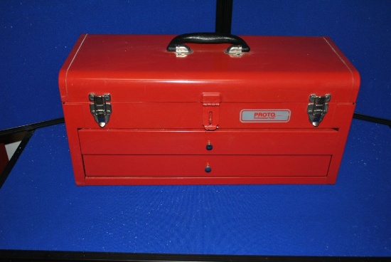 PROTO PROFESSIONAL TOOLS TOOL BOX, TWO DRAWERS AND