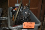 TUB OF TOOLS, PNEUMATIC COIL NAILERS AND MISC. (TOOL ROOM)