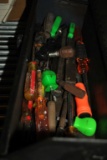 TOOLBOX WITH CONTENTS, ASSORTED HAND TOOLS