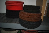 ABRASIVE FLOOR SCRUBBER PADS ON THIS SHELF