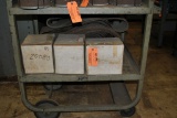 METAL SHOP CART WITH TWO SHELVES,