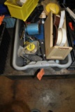 TUB OF PARTS, SCREW DRIVERS AND PLIERS