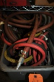 ASSORTED AIR HOSES AND ROPE