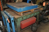 STEEL WELDING TABLE, 3' x 4',  AND STEEL PLATE