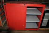 LISTA RED CABINET WITH SLIDING DOORS AND (3) SHELVES