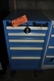 LISTA BLUE FIVE DRAWER CABINET ON CASTERS WITH