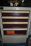 LISTA GRAY/MAROON FOUR DRAWER CABINET,