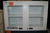 LISTA WHITE TWO DOOR CABINET WITH GLASS FRONT,