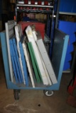 PARTIAL CABINET WITH ASSORTED CABINET COMPONENTS