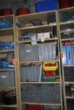 3' x 2' TAN METAL SHELVING UNIT WITH CONTENTS,