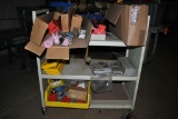 METAL CART ON CASTERS WITH THREE SHELVES,