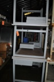 (6) GRAY SHOP DESKS WITH DRAWERS,