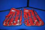(2) FOUR PIECE BOX END WRENCH SETS, METRIC UP TO 24mm