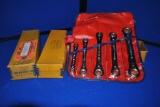 (3) PROTO FIVE PIECE RATCHETING WRENCH SETS,