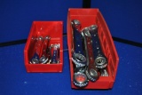 (2) BINS OF RATCHETING WRENCHES,