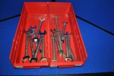 (2) BINS OF 15mm TO 22mm OPEN END WRENCHES,