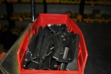 BIN OF VARIOUS SIZED NOTCHED CHISELS,