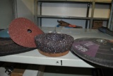 ASSORTED ABRASIVES ON THIS SHELF