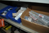CONTENTS OF SHELF, BITS, SAW BLADES AND MISC.