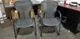 2 MESH VISITOR CHAIRS