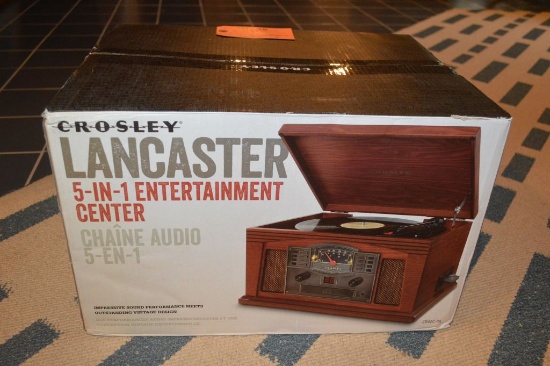 CROSLEY LANCASTER 5-IN-1 ENTERTAINMENT CENTER,