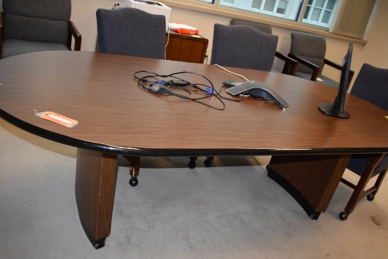 WOODGRAIN LAMINATE CONFERENCE TABLE, 47"W x 8'L,