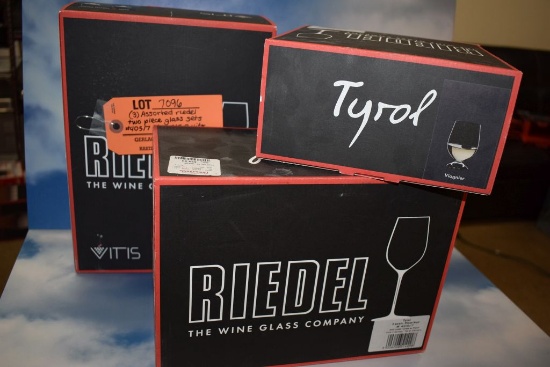 (3) ASSORTED RIEDEL TWO PIECE GLASS SETS, #405/7,