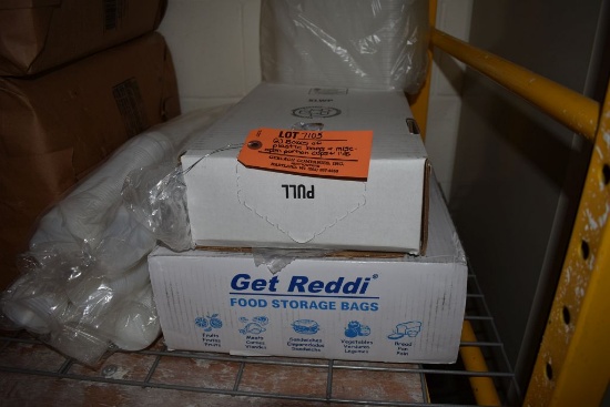 (2) BOXES OF PLASTIC BAGS AND MISC. BAGS OF PORTION