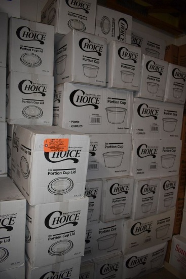 APPROX. (40) CASES OF CHOICE PORTION CUPS AND LIDS