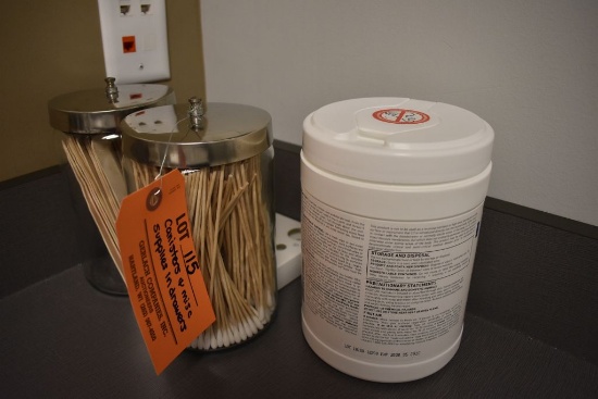 CANISTERS AND MISC. SUPPLIES IN DRAWERS