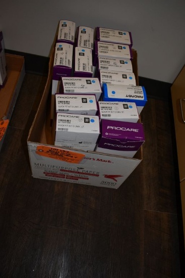 BOX OF WRIST GUARDS, ARMBAND AND COLLARS