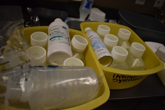(2) BINS 0.9% SODIUM CHLORIDE, IRRIGATION KITS,