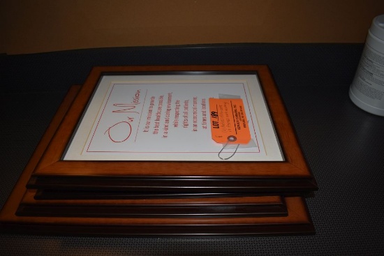 (4) MEDICAL STATEMENTS IN FRAMES WITH MATTING