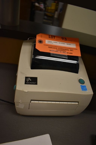 ZEBRA LABEL PRINTER, MODEL GC420D