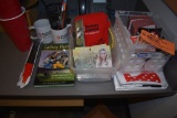 BOOK, CD'S, BUNGEE CORDS, BULLETIN BOARD AND MISC.