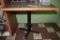 SINGLE PEDESTAL TABLE, GREEN FORMICA TOP, 32
