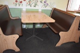 FOUR SETS OF FOUR TOP FREE STANDING BOOTH SETS,
