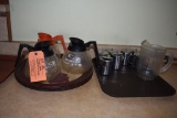 TRAYS, POTS, CREAMERS AND MISC.