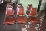 (6) DINING ROOM CHAIRS, VINYL SEAT/BACK,